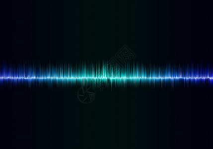 声音波音乐收藏蓝色体积插图背景图片