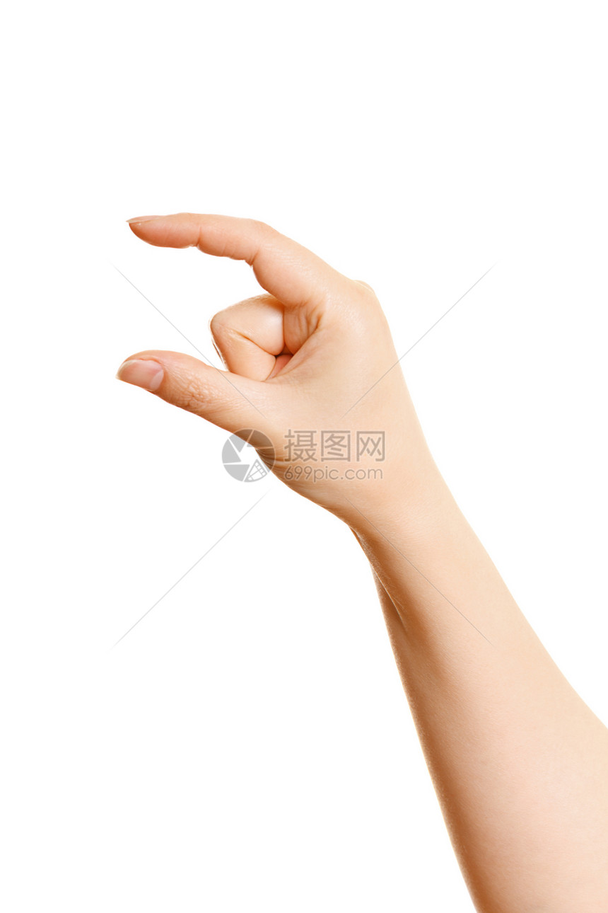 女人的手握着白色的东西手指手势女士成人女孩手臂女性图片