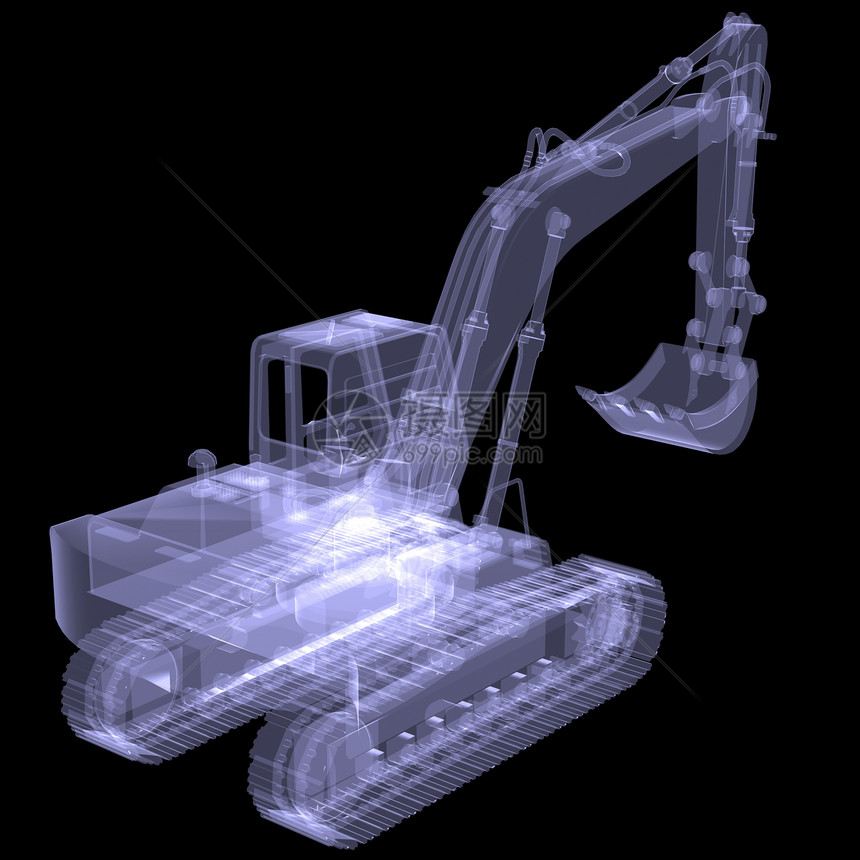 X射线挖土机机器推土机技术装载机x光x射线机械建造工作搬运工图片