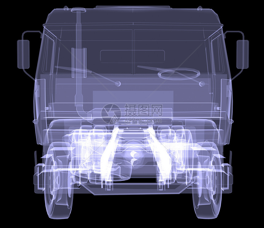 大卡车 X光工程绘画射线宏观交通倾斜x射线汽车引擎x光图片