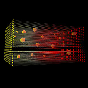 抽象几何背景  插文计算机绘图圆圈黄色绘画黑色图形插图红色形状背景图片