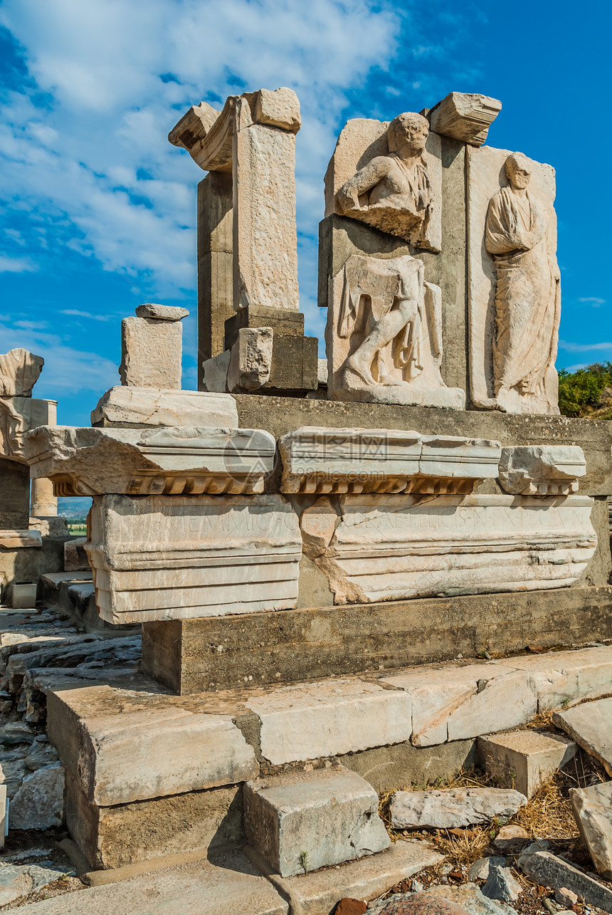 Ephesus 废墟 土耳其文化旅行考古学考古图书馆火鸡建筑学目的地柱子地方图片