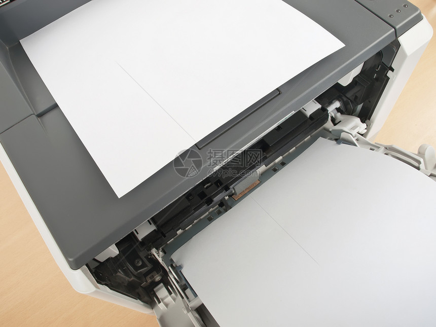 激光打印机印刷商业办公室电脑外设按钮桌子白色图片