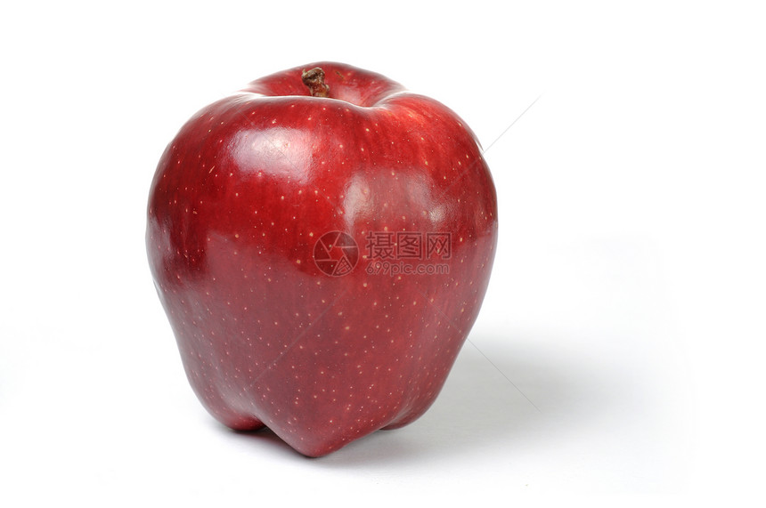 孤立的红苹果甜点背景茶点红色减肥节食白色食物水果宏观图片