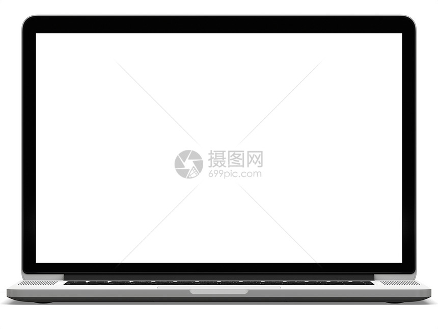 带白屏幕的膝上型电脑监视器灰色插图商业技术白色硬件机动性笔记本桌面图片