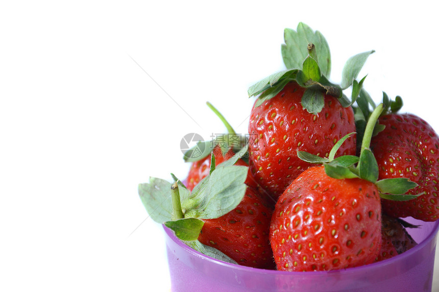 草莓美食团体叶子果味种子宏观食物营养浆果水果图片