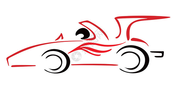 赛车汽车速度红色运动公式赛车手插图火焰竞赛驾驶背景图片