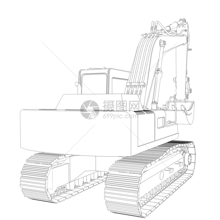 挖掘机 电线框架蓝图建造工作装载机机器卡车反铲力量金属x射线图片
