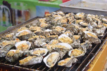 类牡蛎小吃海鲜静物零食美味食物背景图片