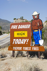 防止林林在路边发生火灾的标志背景图片