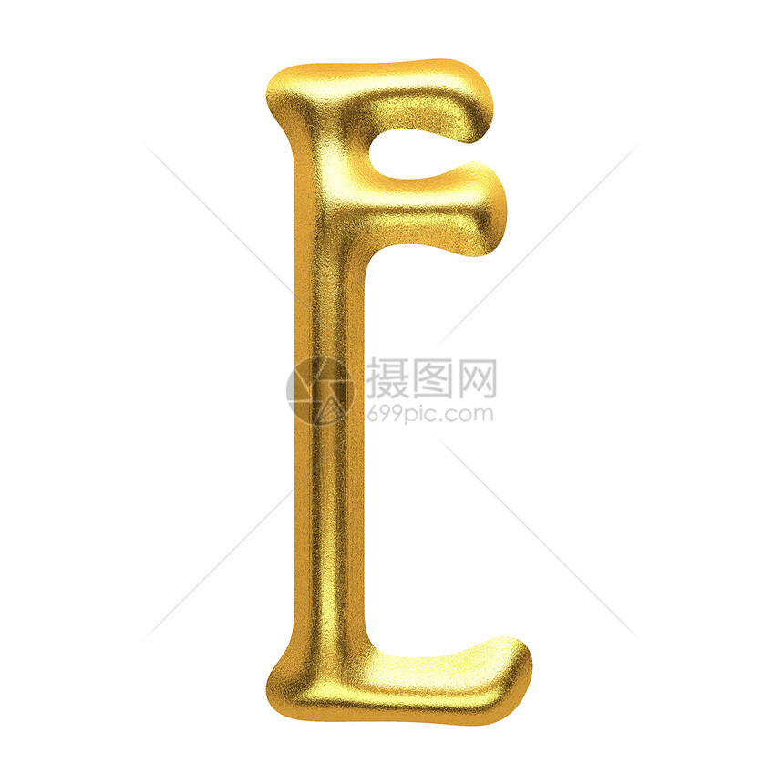 孤立的金形反射插图奢华黄色抛光字母金属艺术金子脚本图片