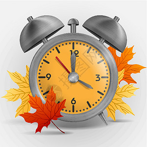 金属古典风格警报钟手表小时季节技术插图乐器数字商业圆圈叶子背景图片