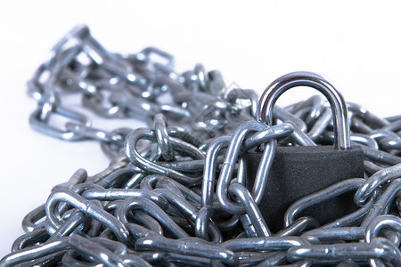 金属链和安全锁货币金融力量隐私金属背景图片