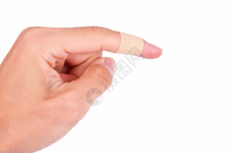 石膏手指数手指的粘合带工具药店绷带食指安全磁带疼痛石膏橙子塑料背景