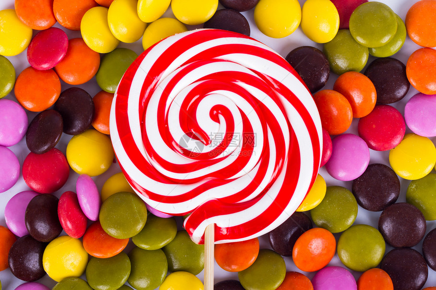 棒棒糖棒棒糖甜点红色糖果食物影棚条纹材料圆形圆圈邦邦图片