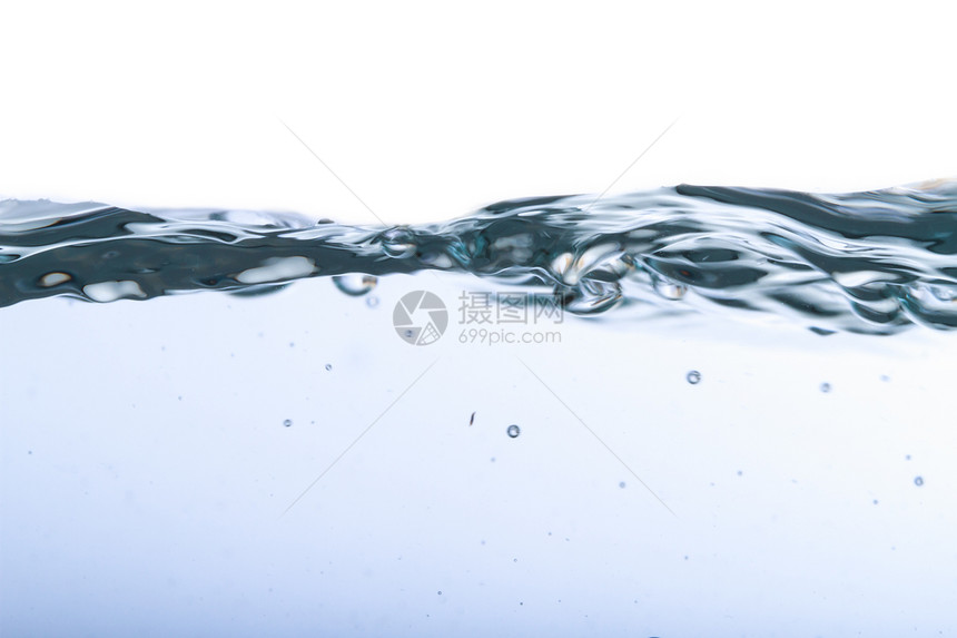 水喷溢影棚蓝色材料气泡液体泡沫洪水空白宏观白色图片