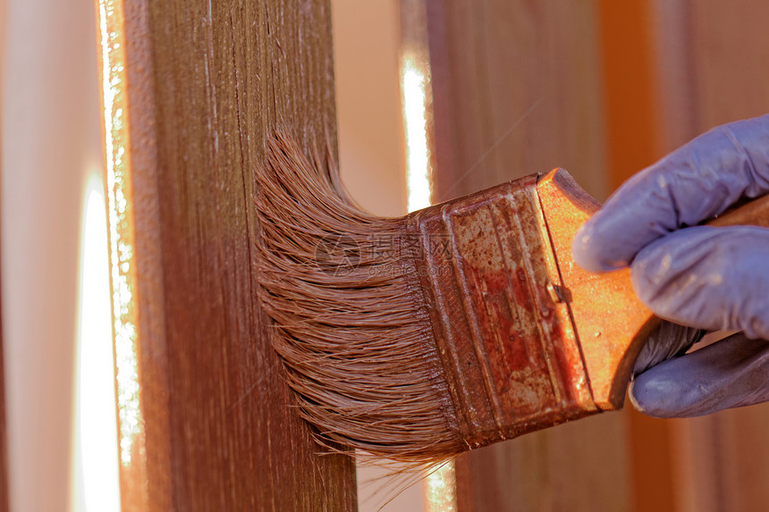 木板栅栏染染工作染料建筑建筑学染色绘画房子工业木材材料图片