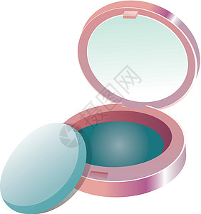 中筋面粉以白色隔开的盒子中的化妆粉粉腮红面粉产品身体女性粉末护理胭脂保健塑料设计图片