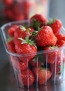 挑选多汁草莓健康饮食奶油食品食物甜水果沙漠水果浆果背景图片
