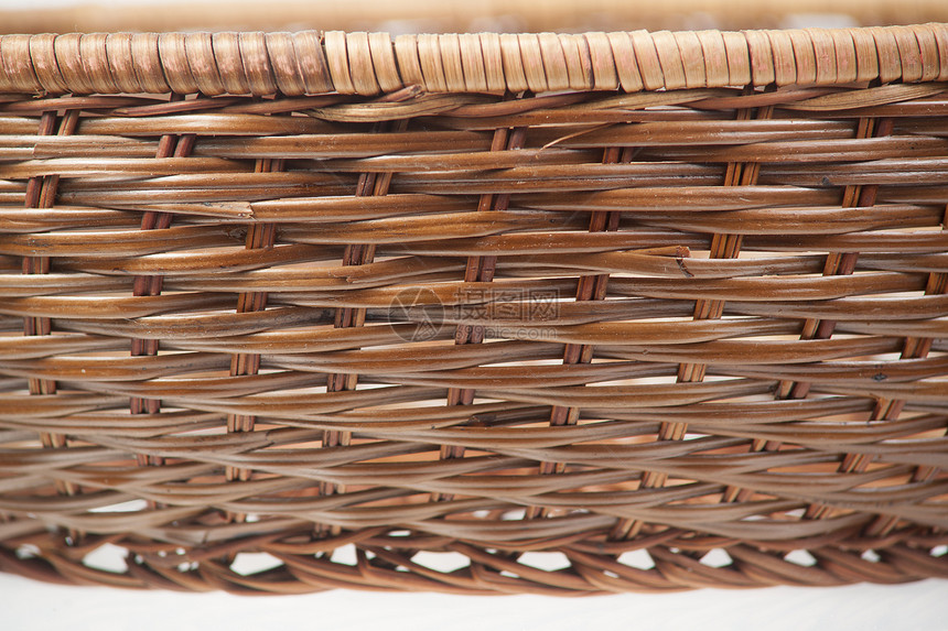 小型篮子宏观食物柳条棕色编织木头手工业手工白色材料图片