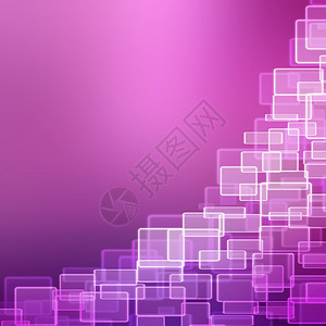 紫色长方形边框带有方形的抽象背景空白线条插图辉光坡度正方形紫色粉色创造力艺术背景