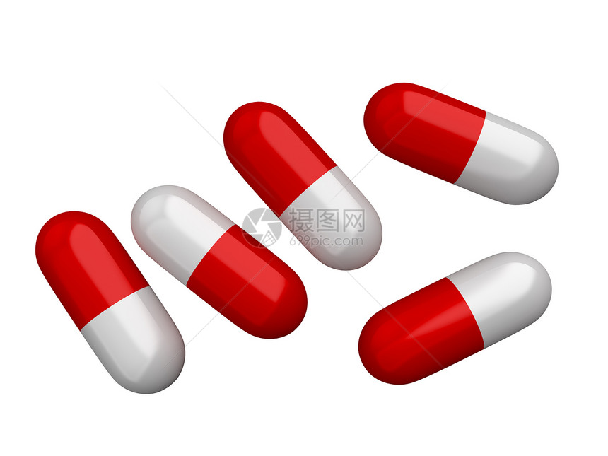 医疗 红色胶囊药物反射治愈药片白色药店化工抗生素塑料治疗图片