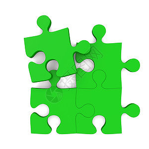 拼字谜题战略拼图玩具插图解决方案绿色白色背景图片