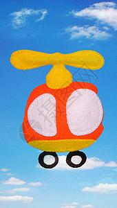 直升机玩具直升机孩子们乐趣天空玩具孩子毛毡羊毛背景