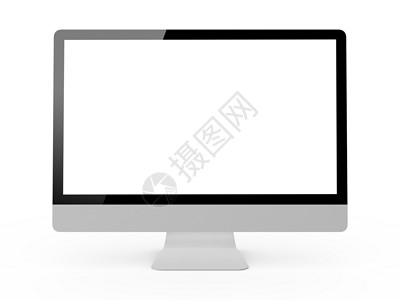 桌面计算机屏幕监视器白色电子部分互联网数据技术展示水平电脑背景图片