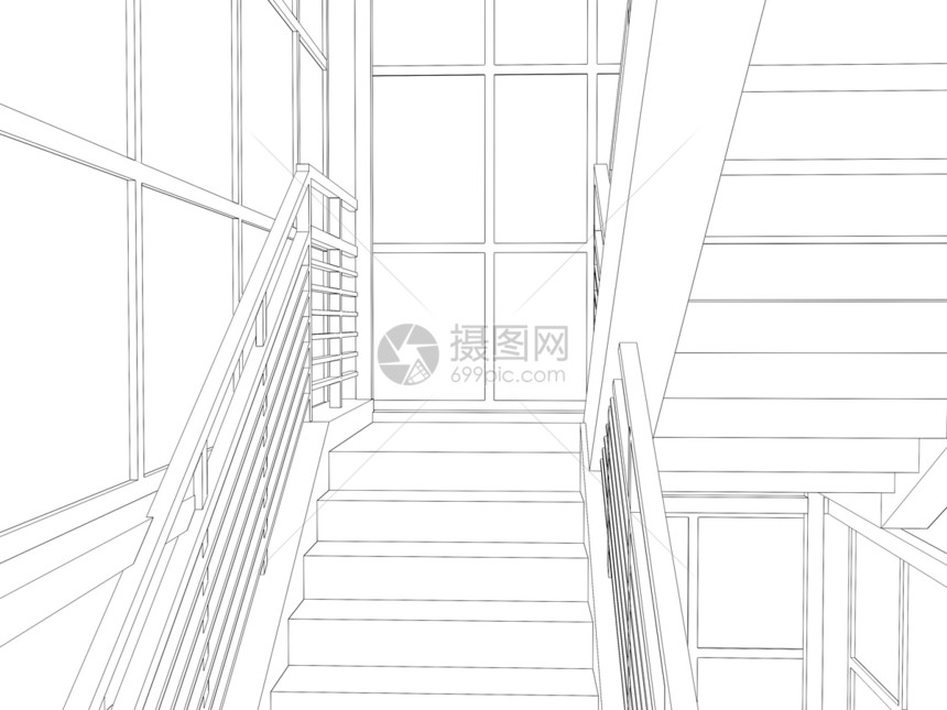 抽象陈列楼梯地面建筑师城市办公室插图骨骼住房线条建筑学图片