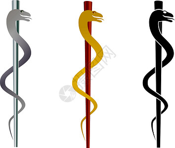 Asclepius 的 Rod 插图高清图片