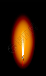 火焰燃烧季节性照明插图蜡烛灯芯锥度烧伤红色背景图片