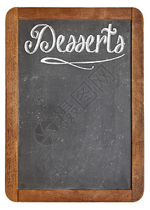 黑板上的甜点菜单背景图片