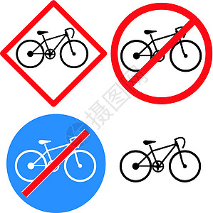 自行车路标志符号插图路标艺术品背景图片