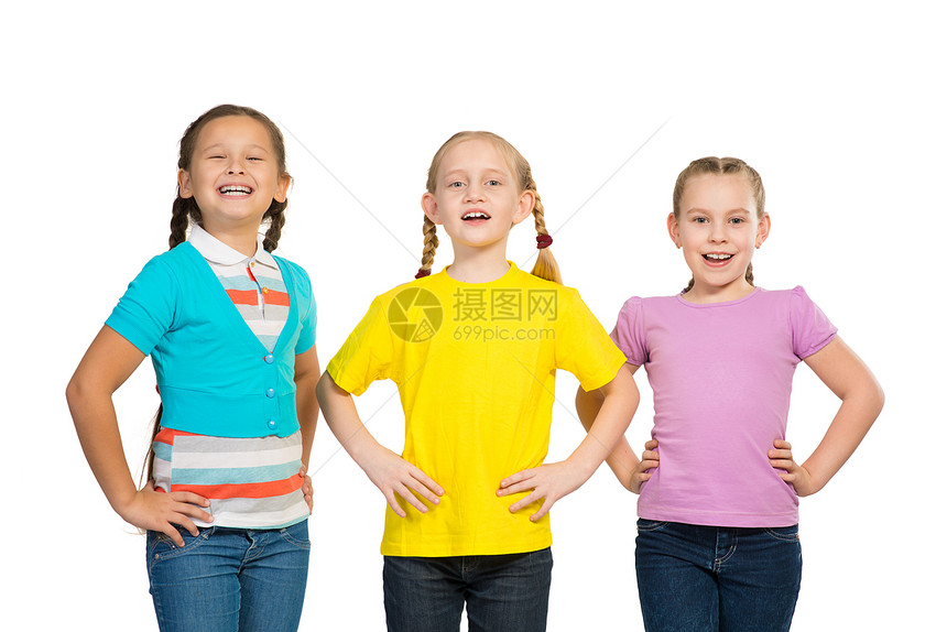 女童小群体青少年青年乐趣团队头发孩子们女性快乐友谊朋友们图片