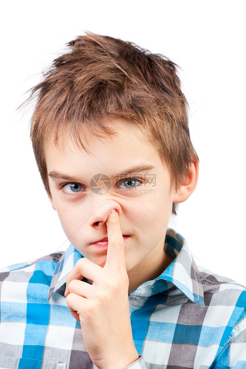 儿童采摘鼻子鼻涕鼻塞手指少年举止孩子青年厌恶行为流鼻涕图片