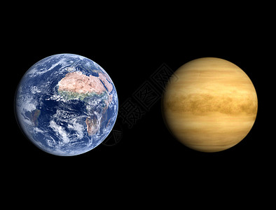 地球和金星外星人星系星星科学天文学宇宙渲染太阳月亮宇航员背景图片