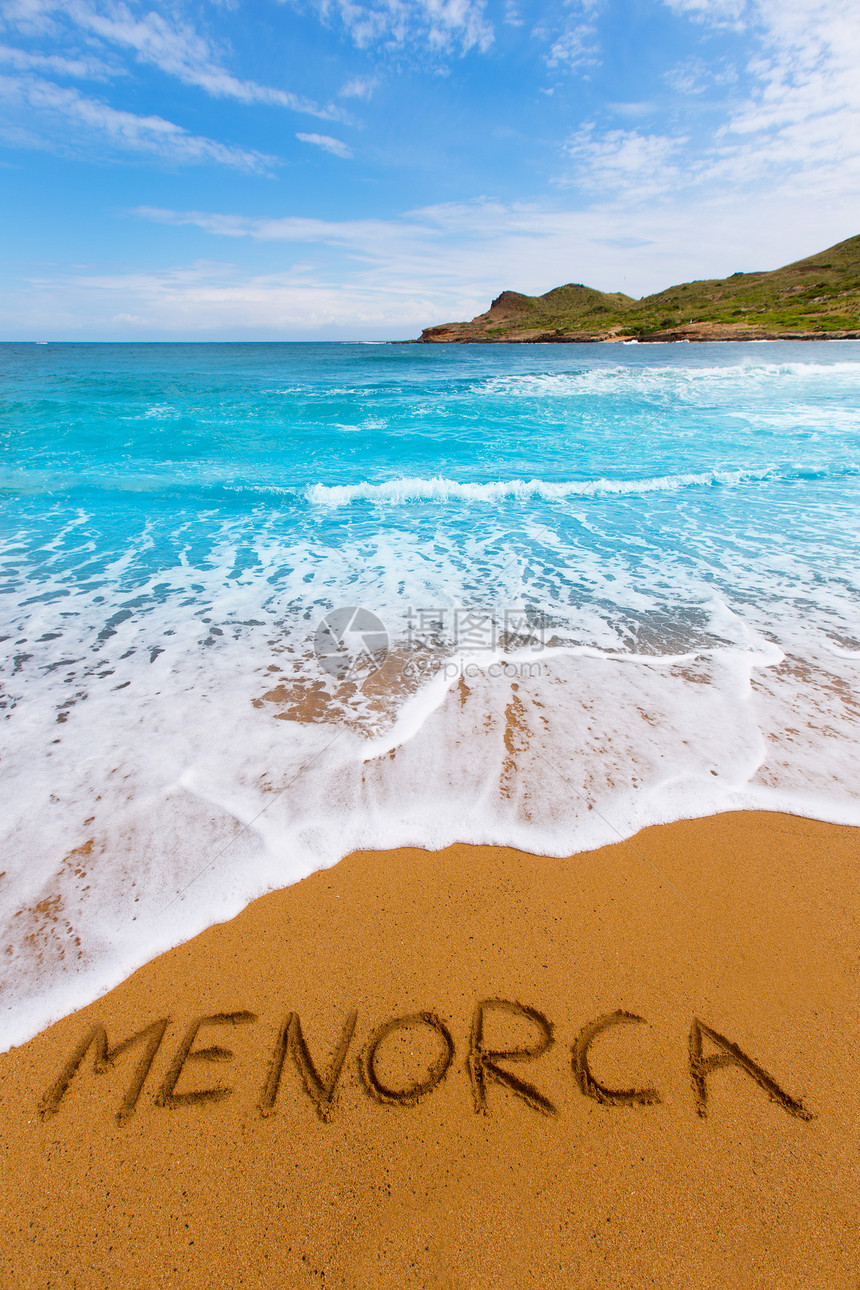巴利阿里群岛Menorca的旅游泡沫海景蓝色旅行太阳海岸海岸线支撑地标图片