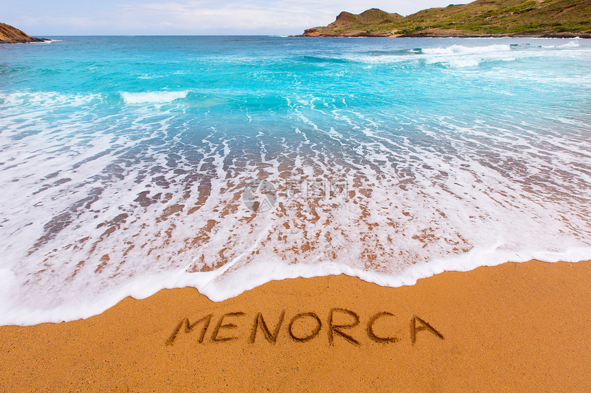 巴利阿里群岛Menorca的蓝色旅行场景旅游海岸线波浪天空地标海岸假期图片