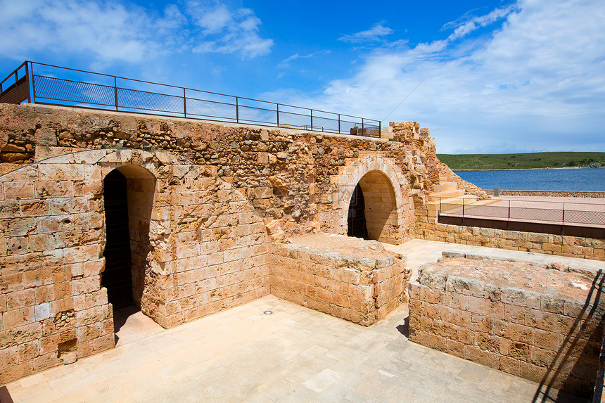 巴利阿里群岛Menorca的Fornells城堡堡垒图片