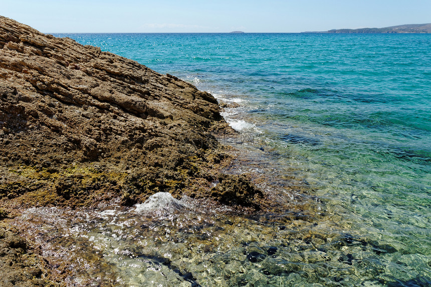 岩石海滩支撑国家海岸爬坡天空海岸线晴天荒野蓝色假期图片