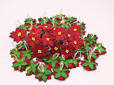 圣诞花纸白被孤立 鲜花被隔开工艺数字艺术雪花回收白色爱好植物群软垫背景图片