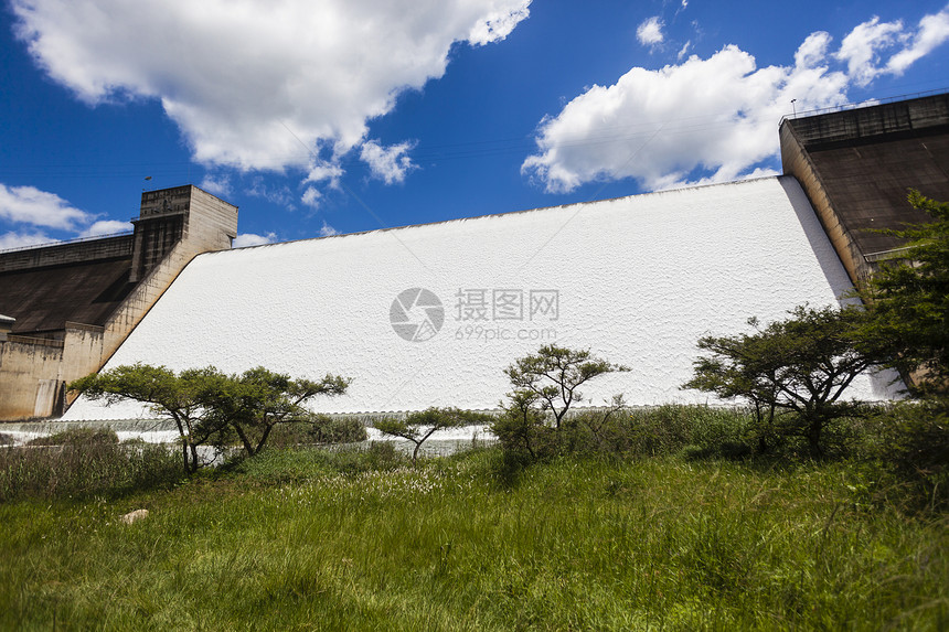 伊南达大坝墙谷基础设施功率照片瀑布绿色下雨河流活力植被蓝色图片