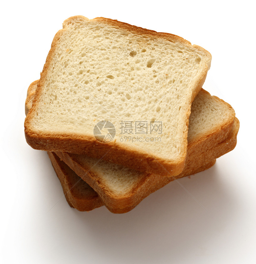 白背景上的面包切片种子烹饪午餐正方形食物早餐大块头小吃小麦粮食图片