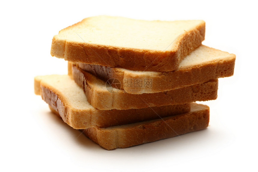白背景上的面包切片种子食物正方形碳水小麦食品谷物粮食化合物大块头图片