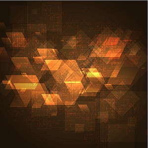 抽象几何形状商业艺术横幅棕色钻石三角形正方形技术墙纸创造力背景图片