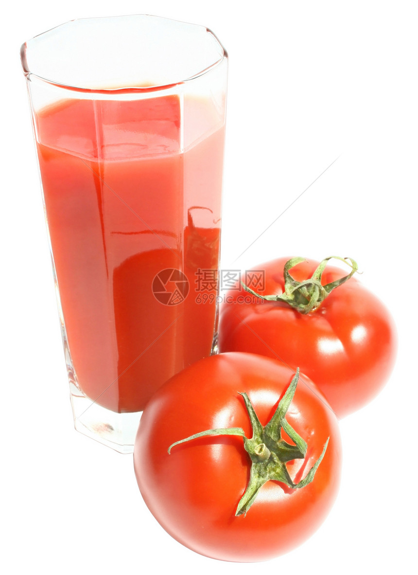 番茄汁果汁玻璃蔬菜早餐红色食物图片