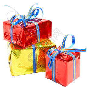 礼品红色盒子丝带礼物背景图片