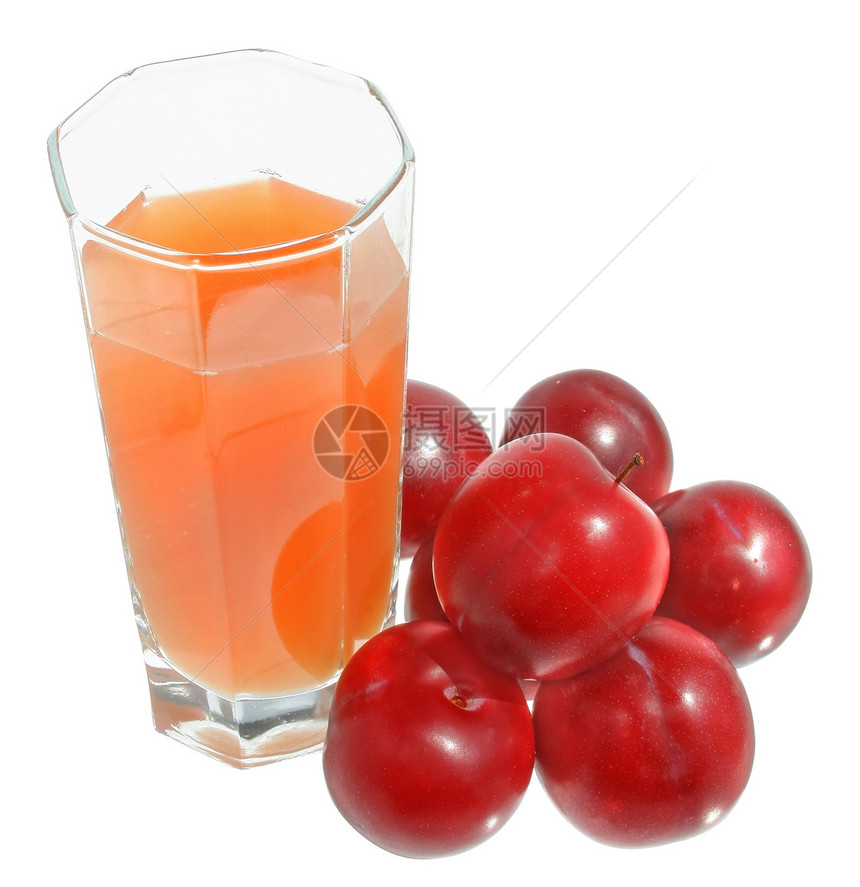 普拉姆果汁红色水果食物茶点果味饮料修剪牙齿紫色玻璃图片
