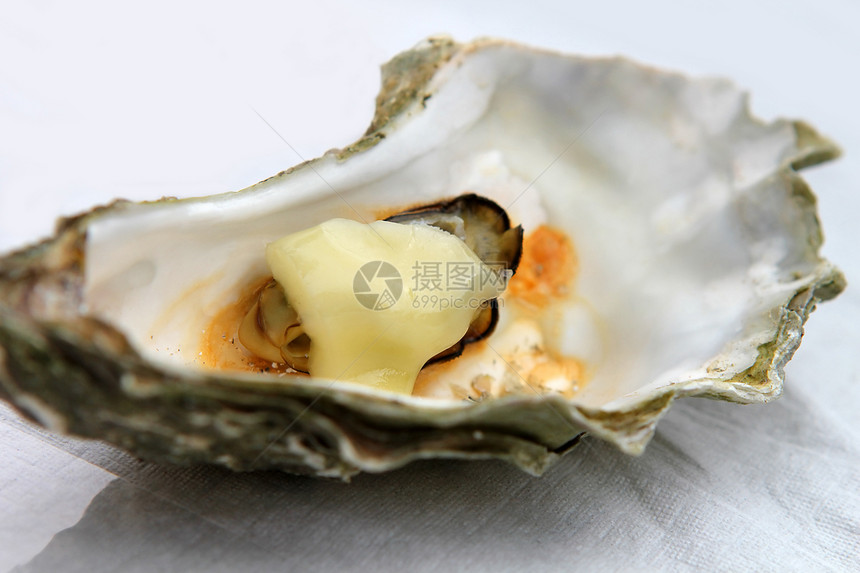 开放牡蛎营养午餐熟食美食奢华盘子壳类海洋餐厅食物图片